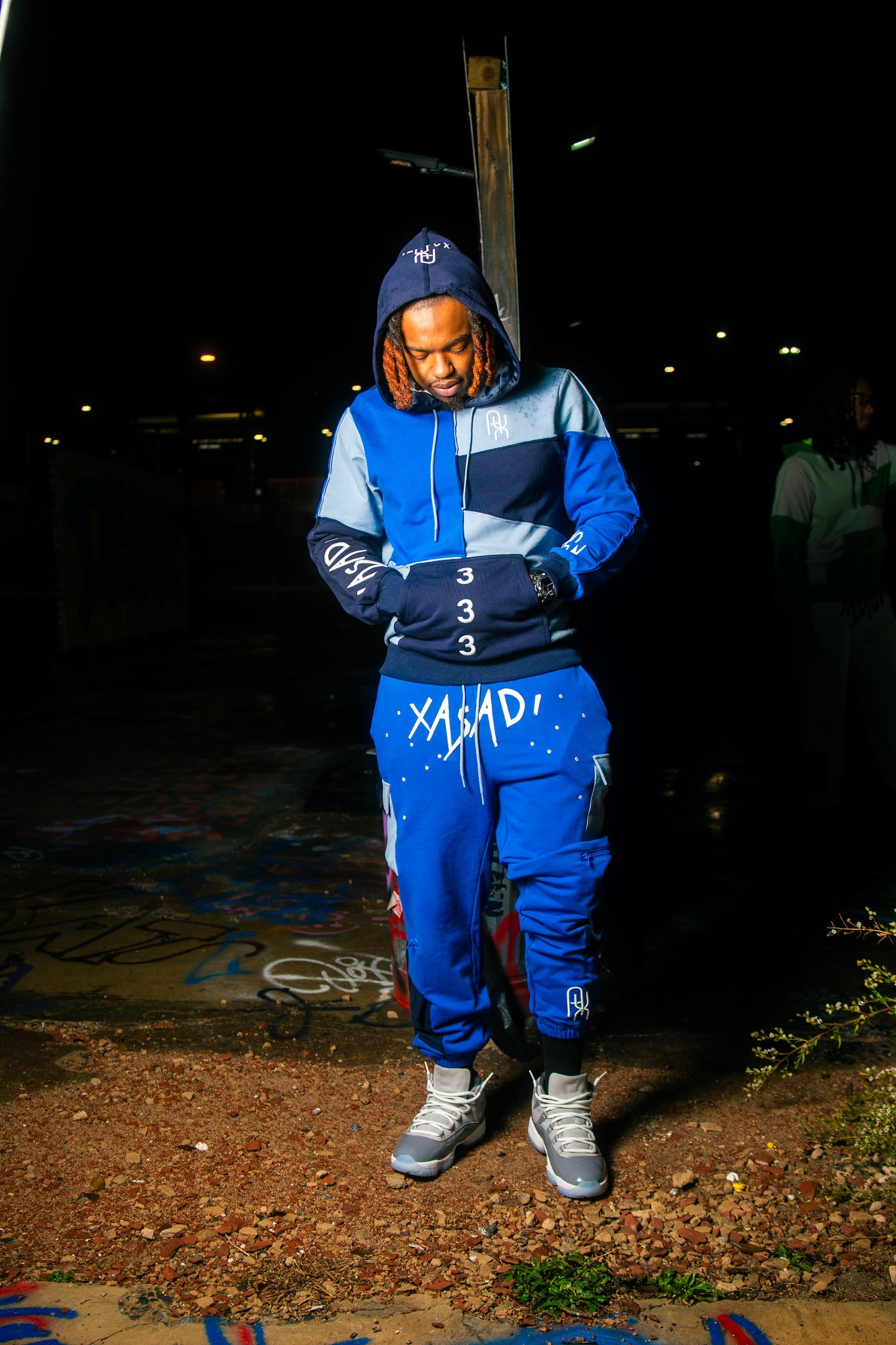 Blue Based Color Block Joggers - UNISEX