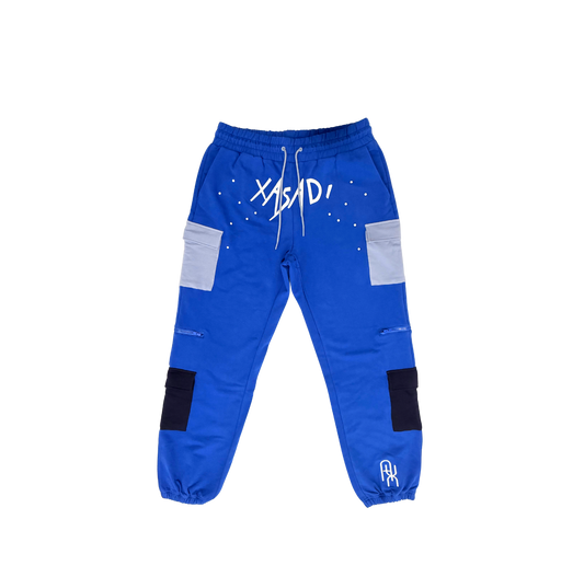 Blue Based Color Block Joggers - UNISEX