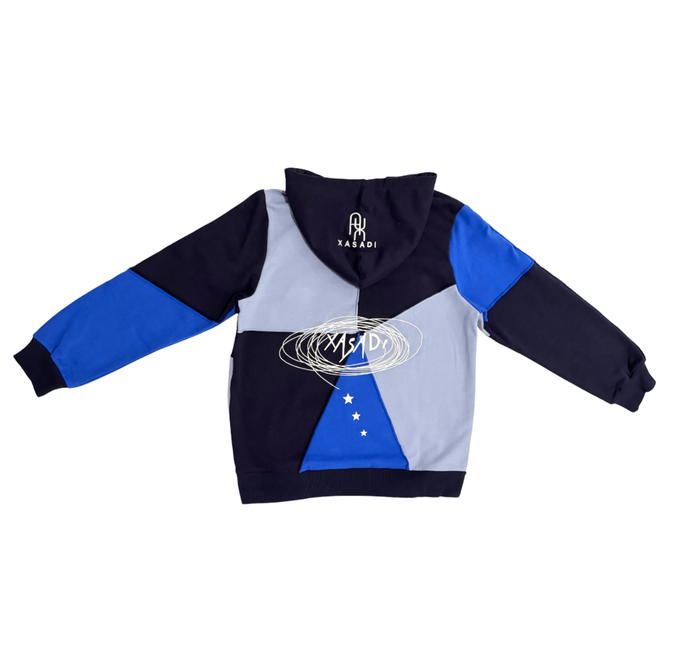 Blue Based Color Block Hoodie - UNISEX