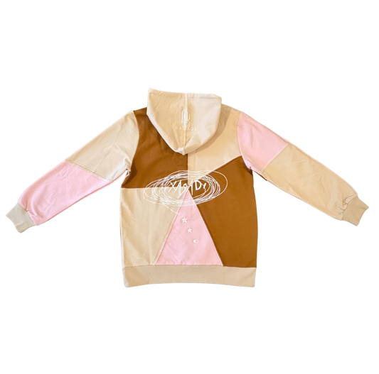 Pink Based Color Block Hoodie - UNISEX