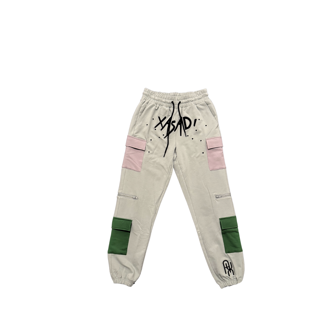 Green Based Color Block Joggers - UNISEX